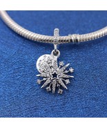Sterling silver Sparkling Firework Double Dangle Charm 793512C01 - $26.75 CAD