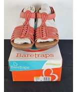 Baretraps Hermine Women Size 10 Red Rose Faux Leather Wedge Sandal Memor... - €42,02 EUR