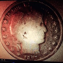 ½ Half Dollar Barber 90% Silver U.S Coin 1897 P Philadelphia Mint 50C KM... - $38.51