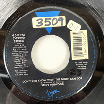 Steve Winwood – Don't You Know What The Night Can Do? 7" Single 1988 Vir... - $3.79