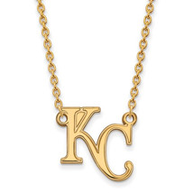 SS w/GP MLB  Kansas City Royals Large Pendant w/Necklace - £80.34 GBP