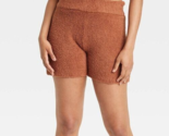 Women&#39;s Cozy Yarn Wide Leg Shorts - Stars Above Brown Size Large - $14.46