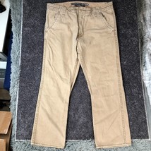 Vintage Levi&#39;s 701S Jeans Mens 36x29 Tan Straight Flap Pocket Denim *Flawed* - £15.58 GBP
