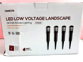 4-Pack LED Landscape Pathway Garden Yard Light Waterproof 3W DC 12V Low Voltage - £39.95 GBP