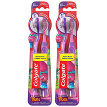 Pack of (2) New Colgate Kids Toothbrush, Trolls, Extra Soft (Total 4 Qty) - $15.99