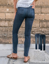 New NWT Womens 10 London Jean Prana Stretch Tall Skinny Antique Blue Org... - $147.51