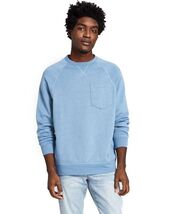 And Now This Men's Fleece Crewneck Pocket Sweatshirt in Dusty Blue-XL - $24.99