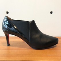 39.5 / 9.5 - Louboutin Black Patent Leather Ankle Boots Booties w/ Box 0212KO - £201.06 GBP