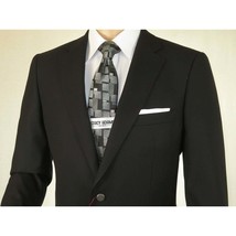 Men's RENOIR Classic Blazer Jacket 100% Wool Single breasted Notch 509-1 Black image 2