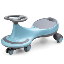 Wiggle Car Ride-On Toy W/ Flashing Wheels For Toddlers &amp; Kids Blue - £108.75 GBP