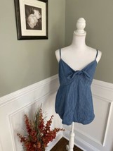 Old Navy Women’s Chambray Tie-Front Cami Tank Size Medium TALL - £11.19 GBP