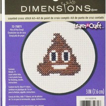 Stitchy Poo Mini Cross Stitch Kit - Fun &amp; Easy DIY for Beginners, 11 Count Aida, - £28.30 GBP