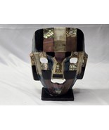 Vintage Mayan Aztec Death Burial Mask Semi Precious Stone Turquoise Pear... - $50.58