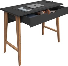 Parma 42 Inch Modern Desk, Home And Office Small Computer Desk With, Bedroom - £184.11 GBP