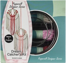 Pepperell Designer Macrame Modern Dream Catchers Kit-Coral &amp; Pink - $21.66