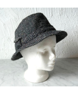 Vermont Country Store Green Mountain Merc Grey Herringbone Wool Bucket H... - $58.46 CAD