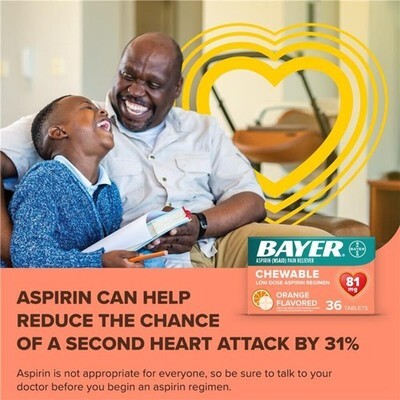 1/27 Bayer Aspirin Regimen 81mg Chewable Tablets 108 Count, 36 Count (Pack of 3) Item image 2