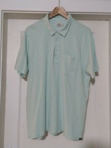 Faherty Brand XL Mint Green Short Sleeve Polo Shirt Pocket - $23.69