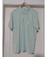 Faherty Brand XL Mint Green Short Sleeve Polo Shirt Pocket - $32.49 CAD