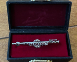 Musical instrument Silver Flute Pin Tie Tack 2 1/2 inches - $19.75
