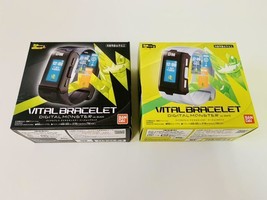 BANDAI Digital Monster Vital Breath Bracelet Black White ver Set Digimon - £153.43 GBP