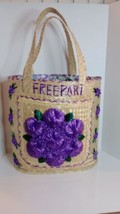 Large Handmade Woven Bag 1970&#39;s Style 16 Inches Tall - $19.79