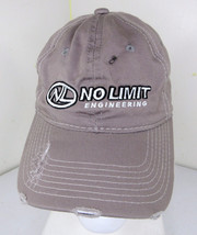 No Limit Engineering NL Hat Strapback Baseball Cap Gray Distressed Embro... - $14.80