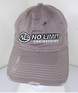 No Limit Engineering NL Hat Strapback Baseball Cap Gray Distressed Embro... - £11.10 GBP