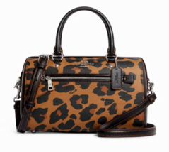 New Coach CC758 Rowan Satchel in Signature Canvas Leopard Light Saddle M... - £121.43 GBP