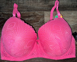 XOXO ~ Women&#39;s Gentle Lift Bra Pink Lace Padded Underwire Nylon Blend ~ 38D - $22.02