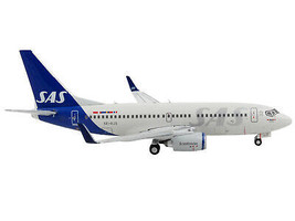 Boeing 737-700 Commercial Aircraft Scandinavian Airlines Gray w Blue Tail 1/400 - £45.63 GBP