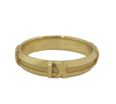 Tiffany Atlas Yellow Gold 18k Band Ring, size 9 - £695.43 GBP