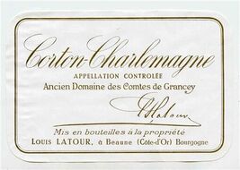 Louis Latour Corton Charlemagne Wine Label - $13.86