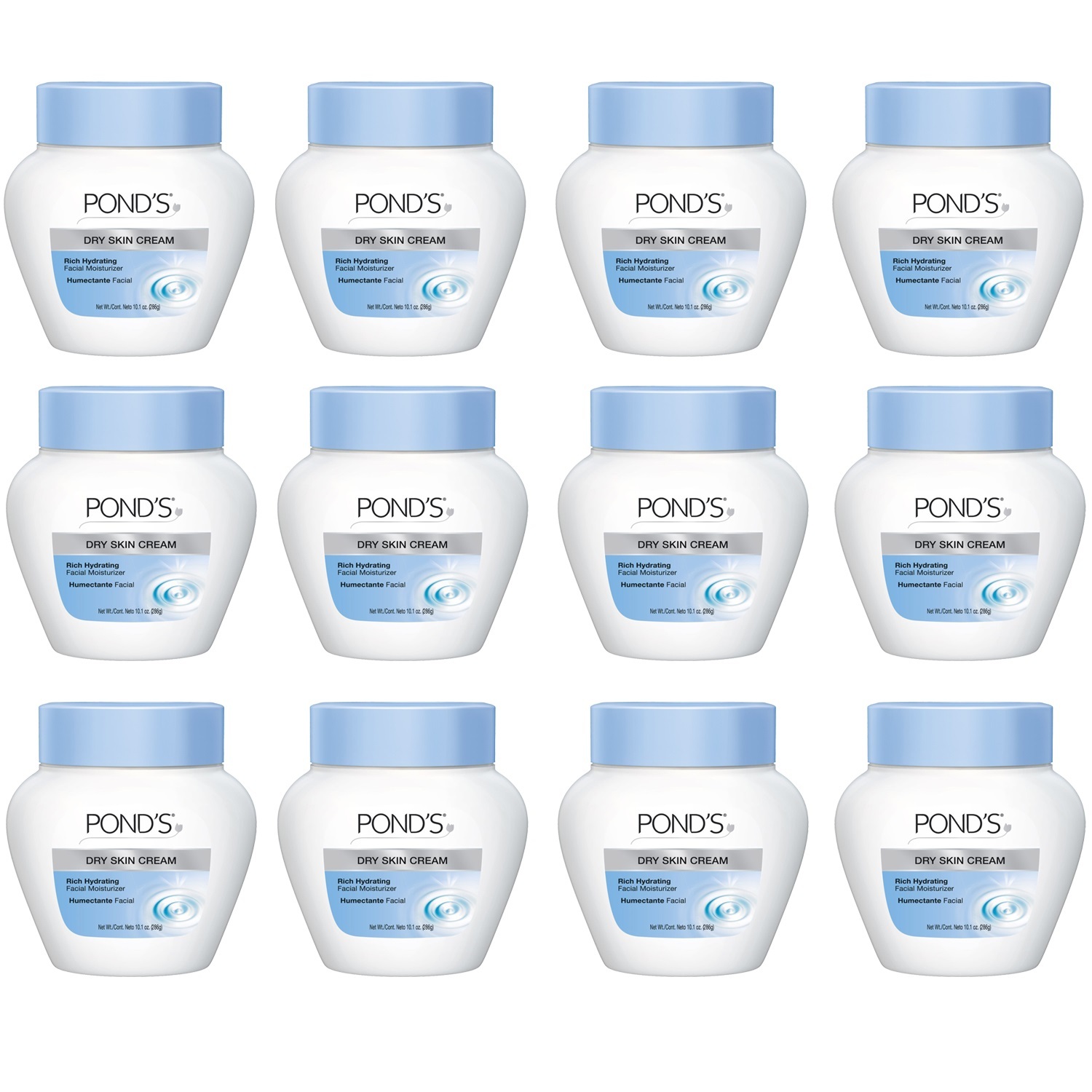 Primary image for NEW Ponds Dry Skin Cream Rich Hydrating Skin Cream 3.90 Ounces (12 Pack)