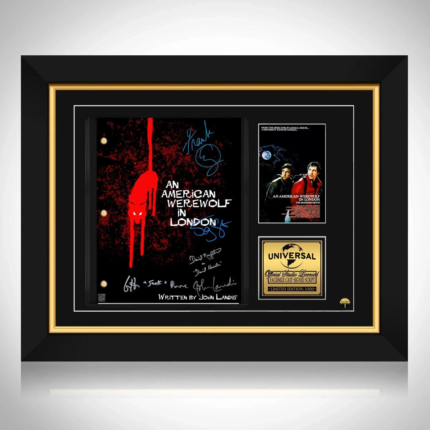 American Werewolf in London Script Limited Signature Edition Custom Frame - £234.76 GBP