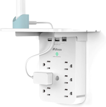 Surge Protector USB Outlet Extender Multi Plug Outlet with 6 Outlet Spli... - £17.71 GBP