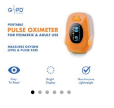 GPD Portable Pulse Oximeter for Pediatric &amp; Adult Use Measures Oxygen &amp; ... - $12.75