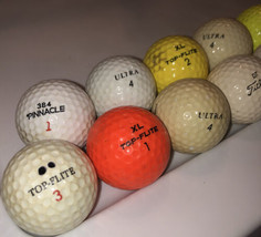 Top-Flite, Titleist, Ultra, Condor, Guidestar Lot Of 15 Vintage Golf Balls - $14.78