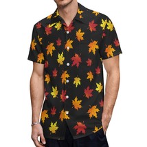 Mondxflaur Classic Leaf Button Down Shirts for Men Short Sleeve Pocket C... - £20.74 GBP