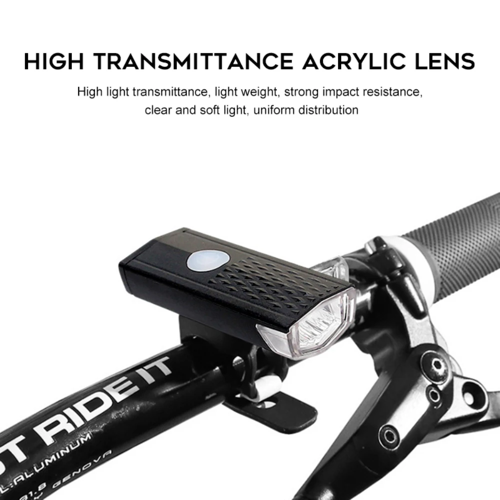 Sporting 2Pcs Bike Light Set LED USB Rechargeable 300 Lumens 3 Modes Bicycle Lam - £23.90 GBP
