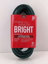 Complete Home 20 Feet Outdoor Extension Cord 3-Outlet 16 Gauge 13A W1095... - $29.21