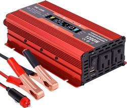 1200W Car Power Inverter Dc12V To 110V Ac Converter With Lcd Display And Ac - £47.20 GBP