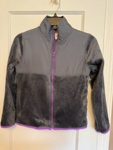 Old Navy Girls Fleece Jacket Full Zip Grey Nwt Medium 8 Polyester - £15.53 GBP