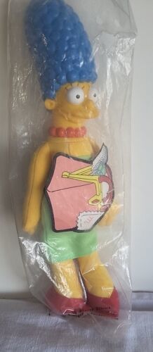 Primary image for 1990 The Simpsons Marge Simpson 12” Plush Doll w/Plastic Head Burger King Toy  