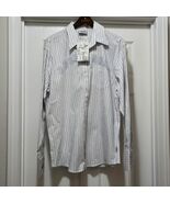 NWT Fender Rock &amp; Roll Guitar Button Up Striped Dress Shirt Men&#39;s Sz L V... - $85.06
