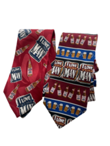 New Set Of 2 Bud Light Necktie Budweiser Beer Brewing Company ANHEUSER-BUSCH Tie - £8.10 GBP