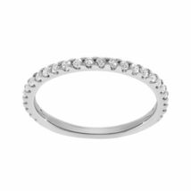 Precious Stars 14k White Gold 1/7ct Round Diamonette CZ Stackable Weddin... - $219.60+