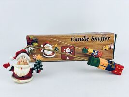 Vintage Santa Metal Candle Snuffer - Christmas Tree - Presents - With Box - $11.00