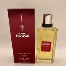 Guerlain Habit Rouge Edt Spray 100ml/3.4oz Vintage Discontinued -NEW In Box - $124.50
