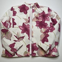 Austin Reed Women’s Blazer Jacket Pink Lily Floral Open, Lined, Collar, ... - $30.94